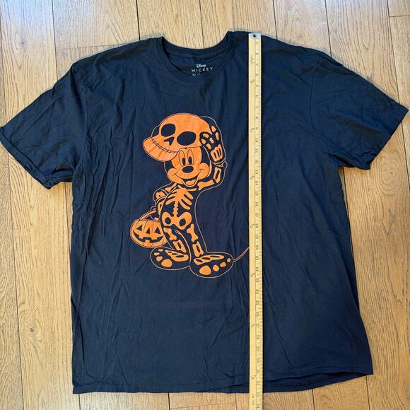 DISNEY HALLOWEEN MICKEY MOUSE SKELETON T-SHIRT Size 3XL Black Orange - Picture 5 of 6